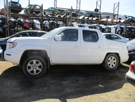 2008 HONDA RIDGELINE RTL WHITE 3.5L AT 4WD A17549